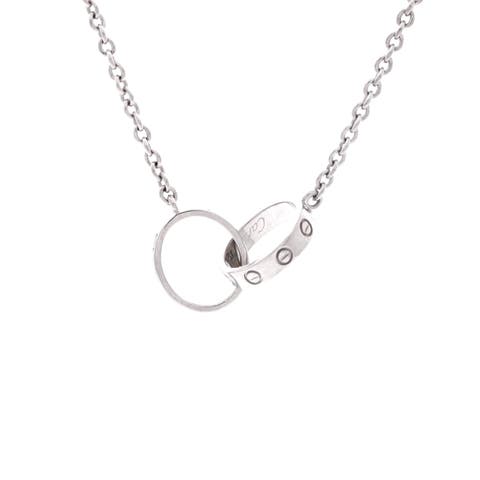 Love Interlocking Necklace 18K White Gold