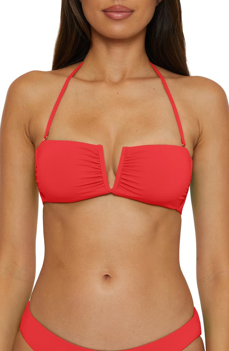Becca Color Code Bandeau Bikini Top, Alternate, color, Fire