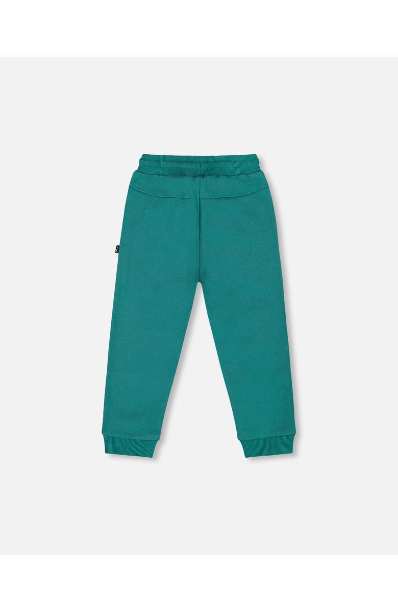 Deux par Deux Fleece Sweatpants with Articulated Knees, Alternate, color, Forest Green
