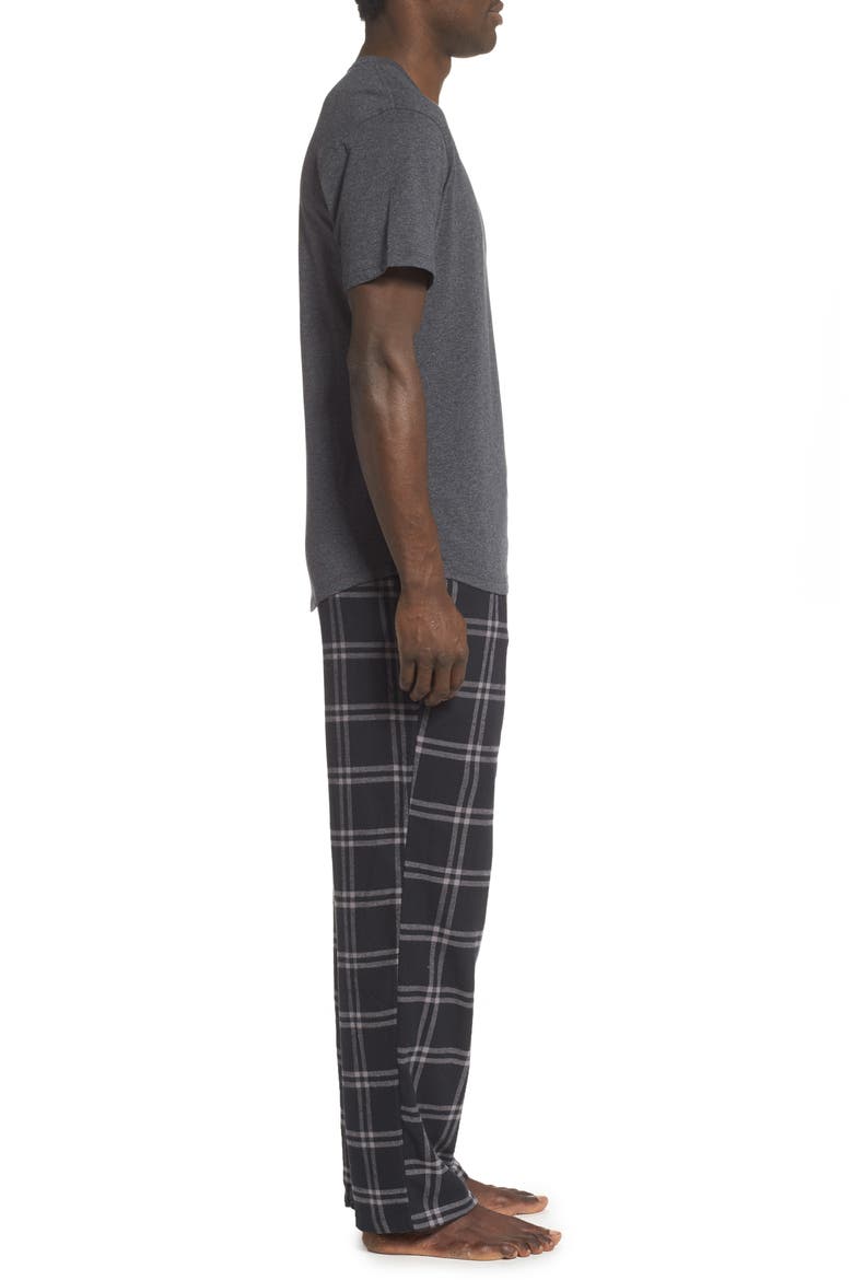 Pajamas, Alternate, color, BLACK DOUBLE GRID PLAID