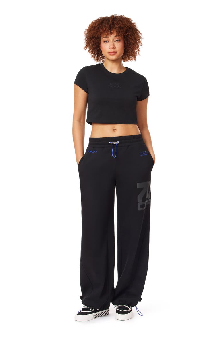 Logo Graphic Cropped T-Shirt, Alternate, color, BLACK NIGHT