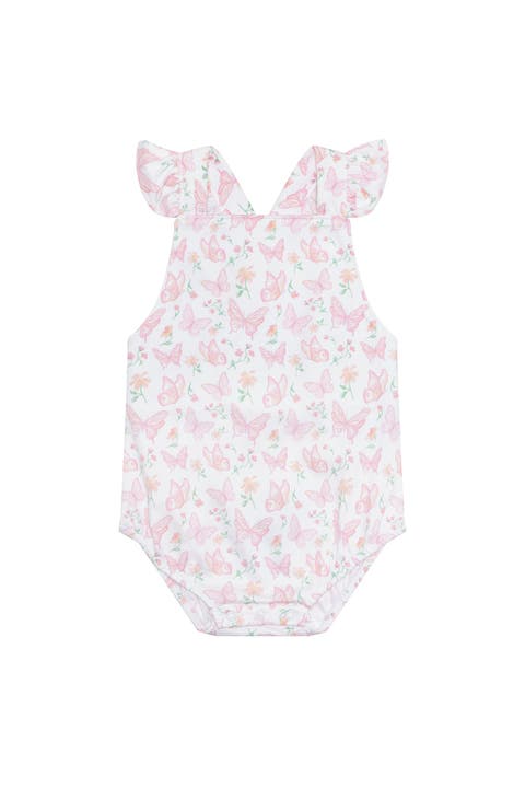 Butterflies Print Ruffle Bubble - Baby
