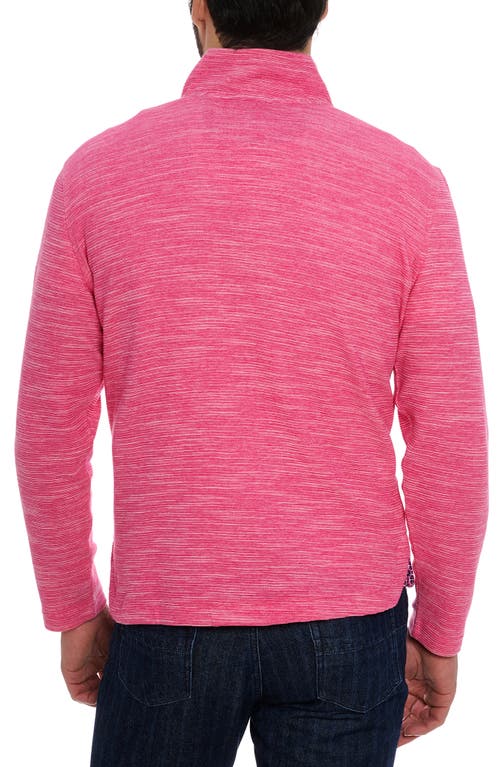 Robert Graham Ledson Space Dye Quarter Zip Top In Purple
