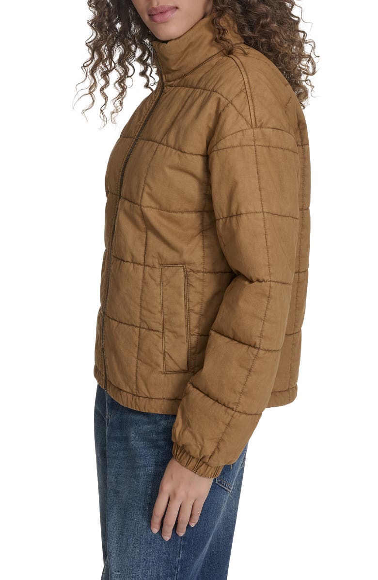 Levi's Box Quilted Water Resistant Cotton Jacket, Alternate, color, Tobacco