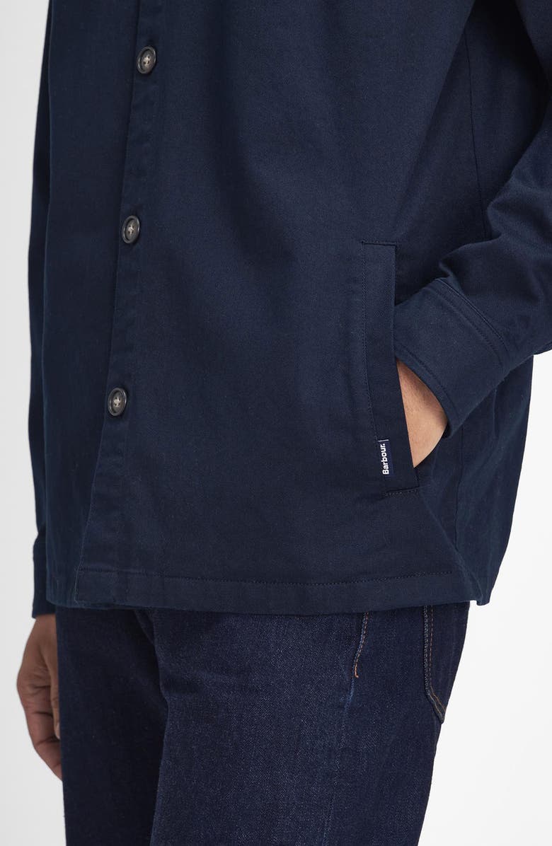 Barbour Ruxton Twill Overshirt, Alternate, color, Dark Navy
