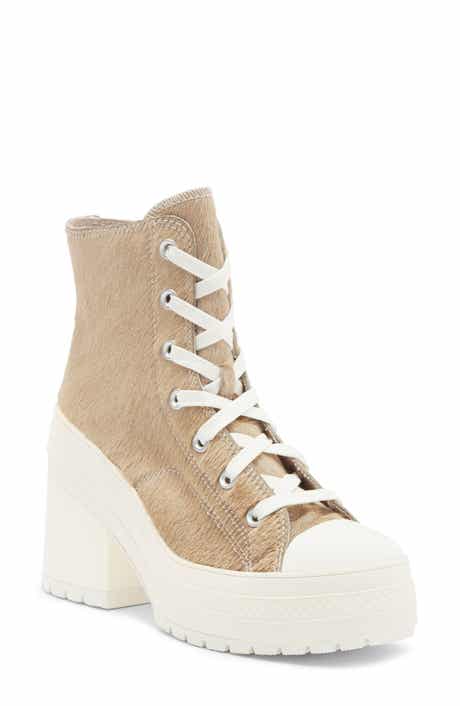 Converse Chuck 70 De Luxe Genuine Calf Hair Block Heel Sneaker