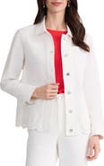 Jones New York Eyelet Embroidered Trim Shirt Jacket