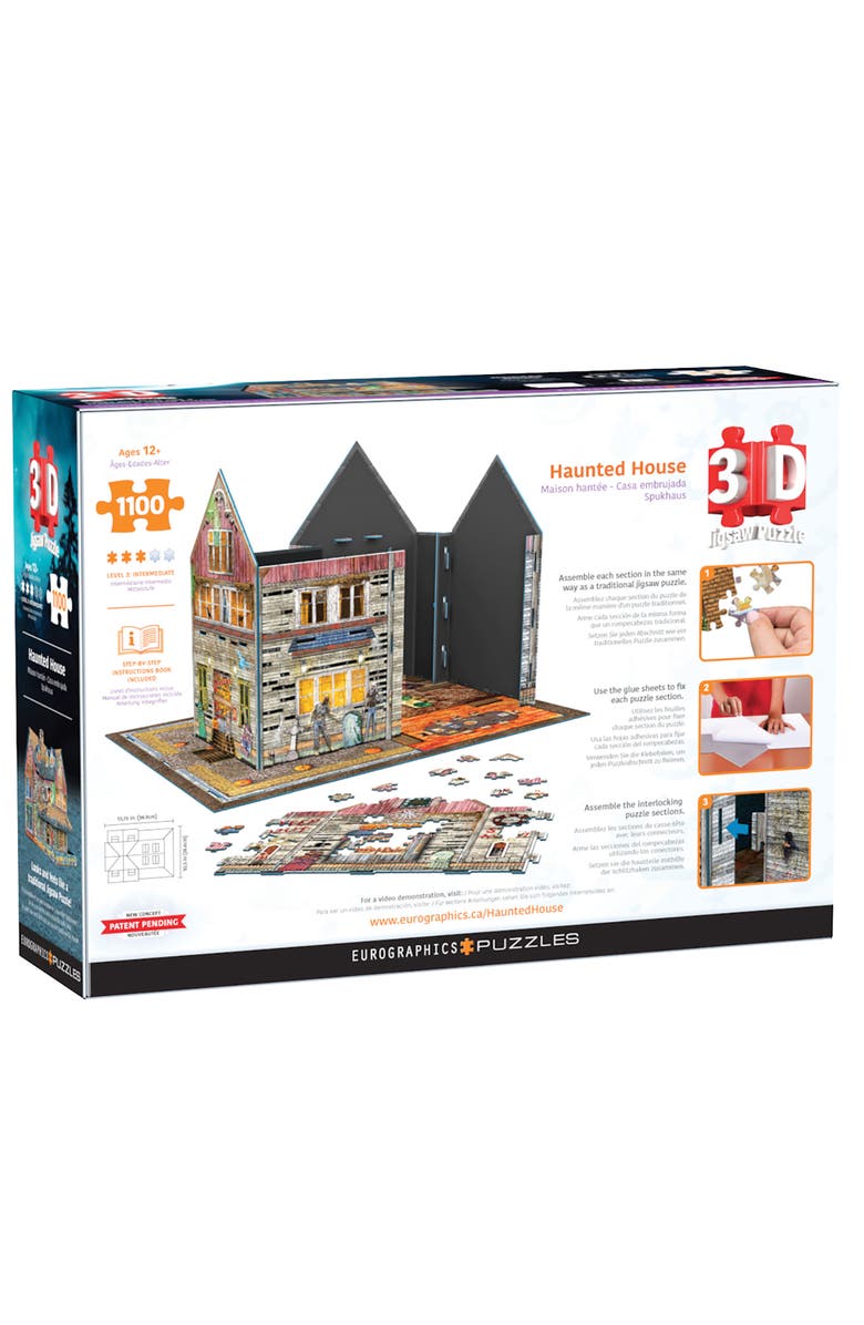 Eurographics Haunted House 3D Puzzle 1100 Pieces, Alternate, color, Multicolored