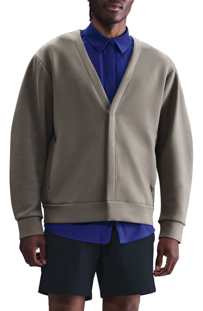 Nike ImpossiblySoft Dri-FIT Cardigan, Main, color, Cave Stone/ Medium Ash
