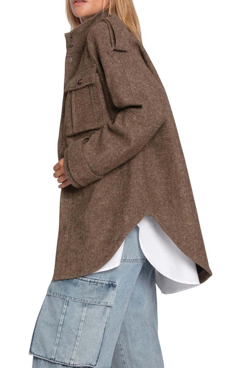 All My Love Wool Blend Jacket, Alternate, color, MILITARY