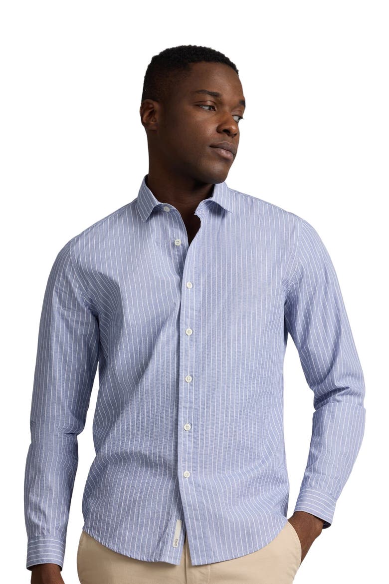 Poplin Button Down Long Sleeve Shirt, Alternate, color, Classic Navy