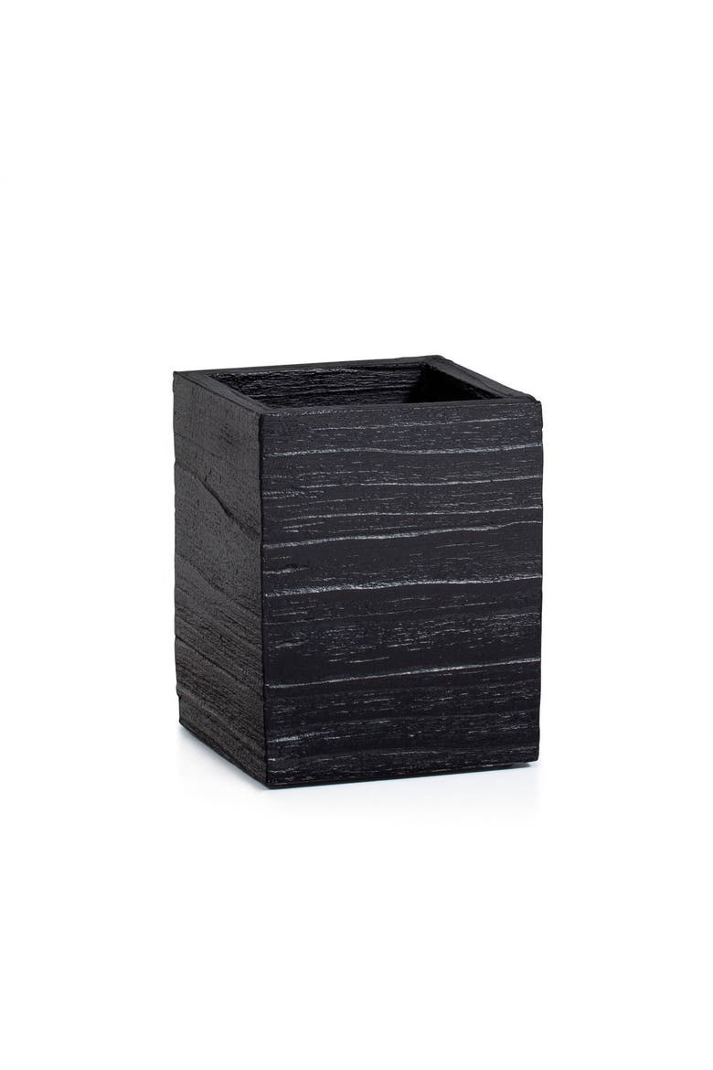 Shou Sugi Ban Brush Holder, Main, color, BLACK