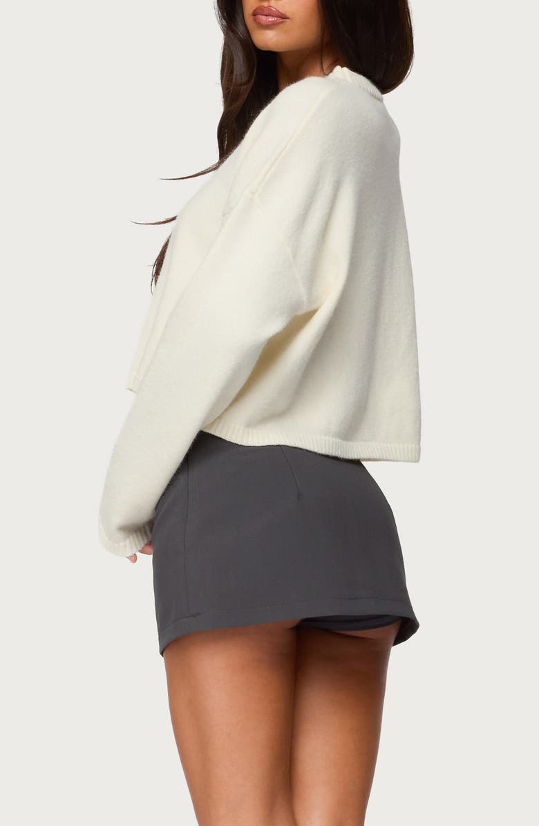 EDIKTED Martini Club Crewneck Sweater, Alternate, color, Cream