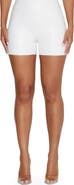 Naked Wardrobe High Waist Yoke Detail Hot Shorts
