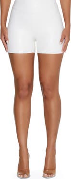 Naked Wardrobe High Waist Yoke Detail Hot Shorts