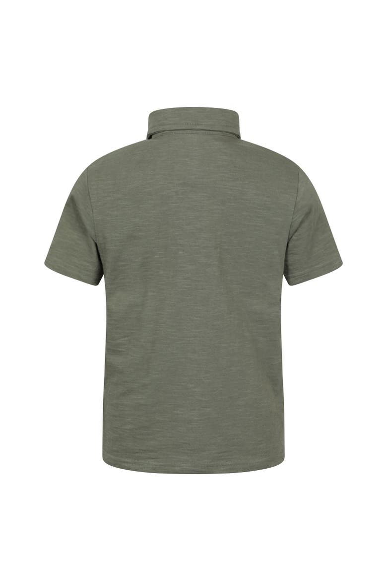 Childrens/Kids Slub Polo Shirt, Alternate, color, Green