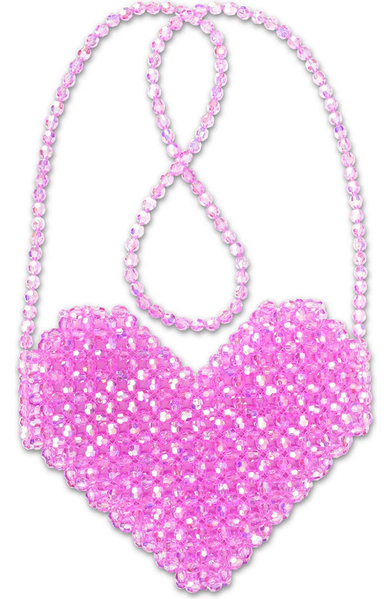 Iscream Kids' Beaded Heart Crossbody Bag, Main, color,