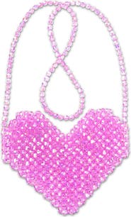 Iscream Kids' Beaded Heart Crossbody Bag
