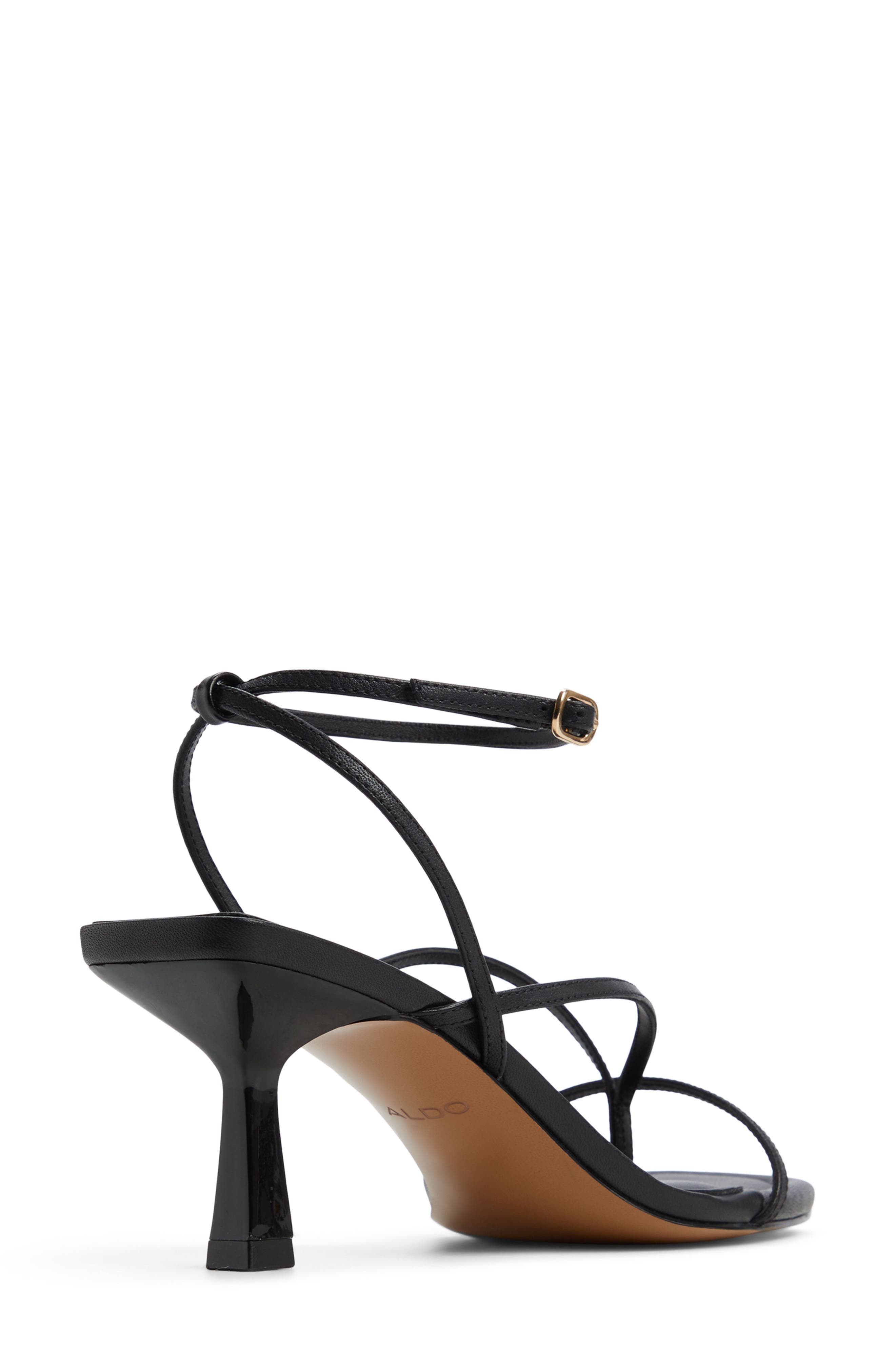 ALDO Dorinda Ankle Strap Sandal, Alternate, color, Black