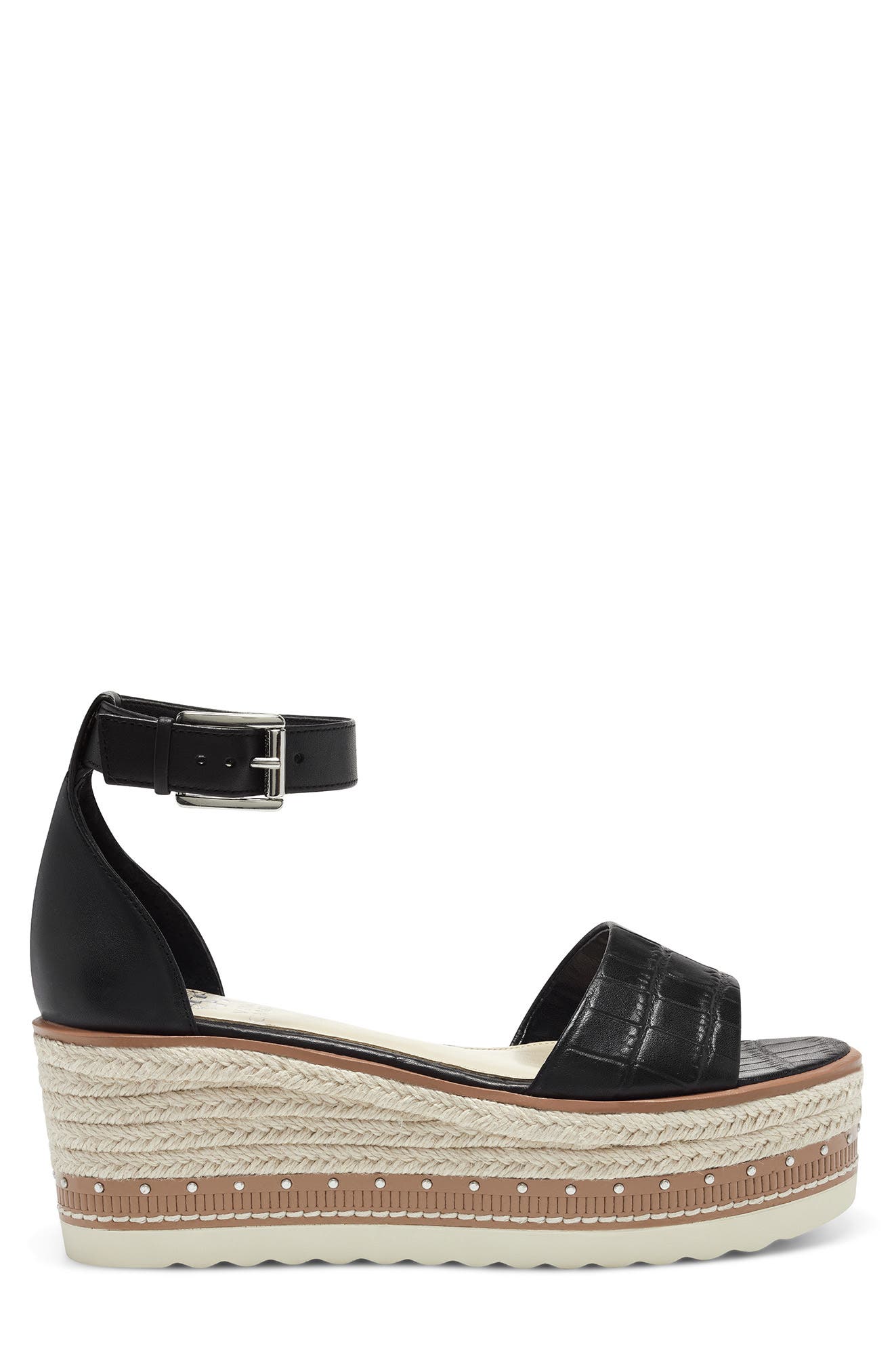 Vince Camuto Meestana Espadrille Leather Wedge Sandal, Alternate, color, 