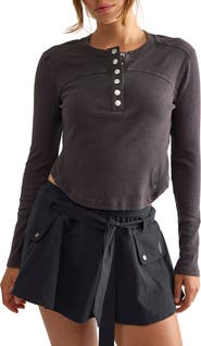Free People Cool Down Stretch Cotton Crewneck Top