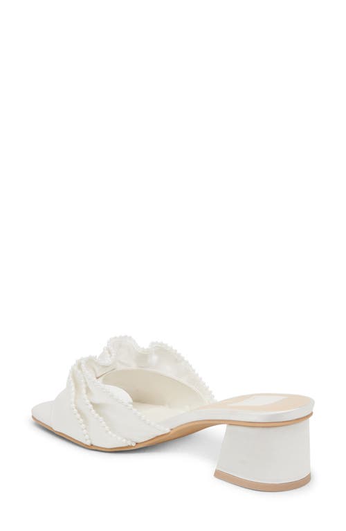 Dolce Vita Bardot Slide Sandal In Ivory Pearls