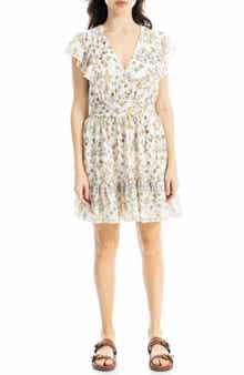 MAX STUDIO V-Neck Flutter Sleeve Minidress