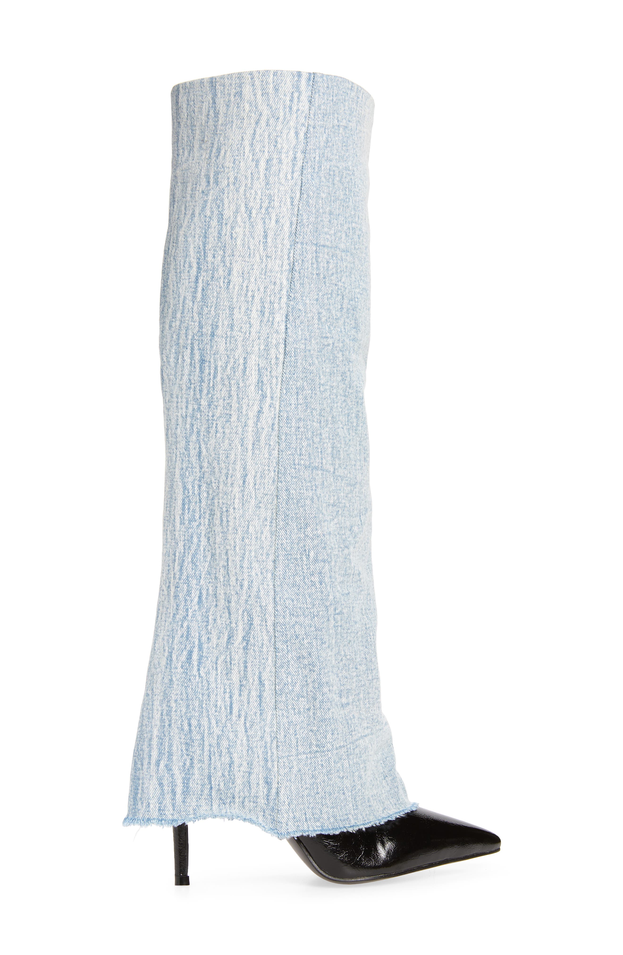 AZALEA WANG Appealing Pointed Toe Denim Pump, Alternate, color, 