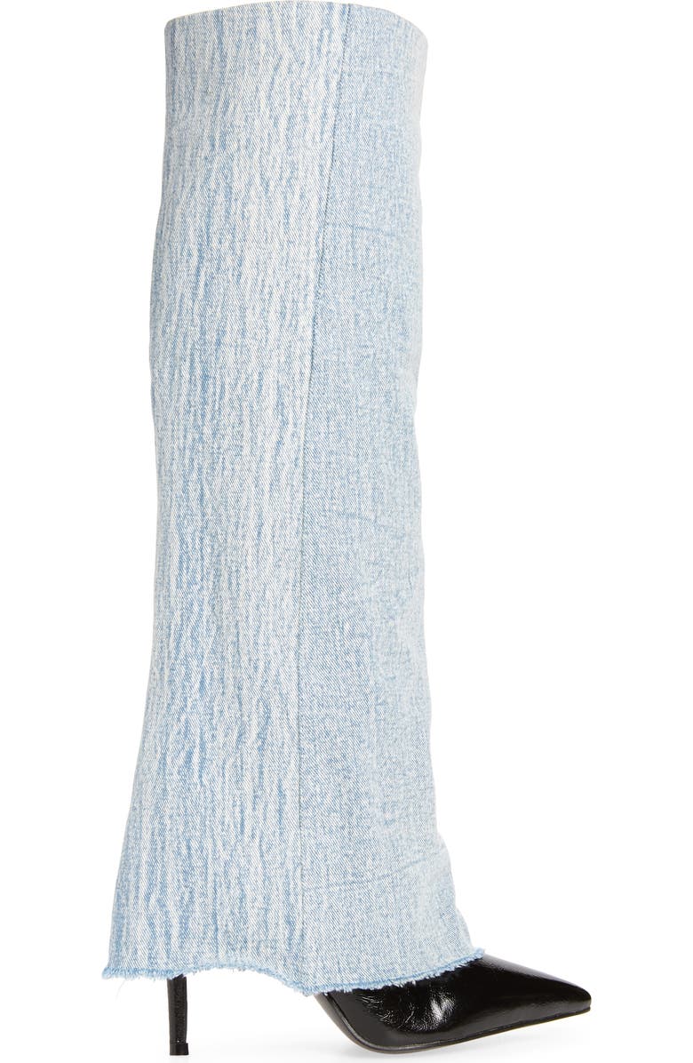 AZALEA WANG Appealing Pointed Toe Denim Pump, Alternate, color,