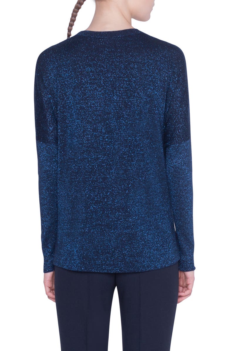 Akris punto Metallic Wool Sweater, Alternate, color, 