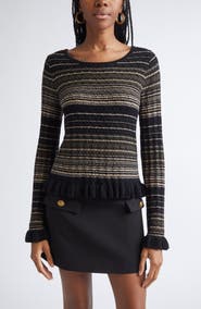 Ramy Brook Melissa Texture Merino Wool Blend Knit Top