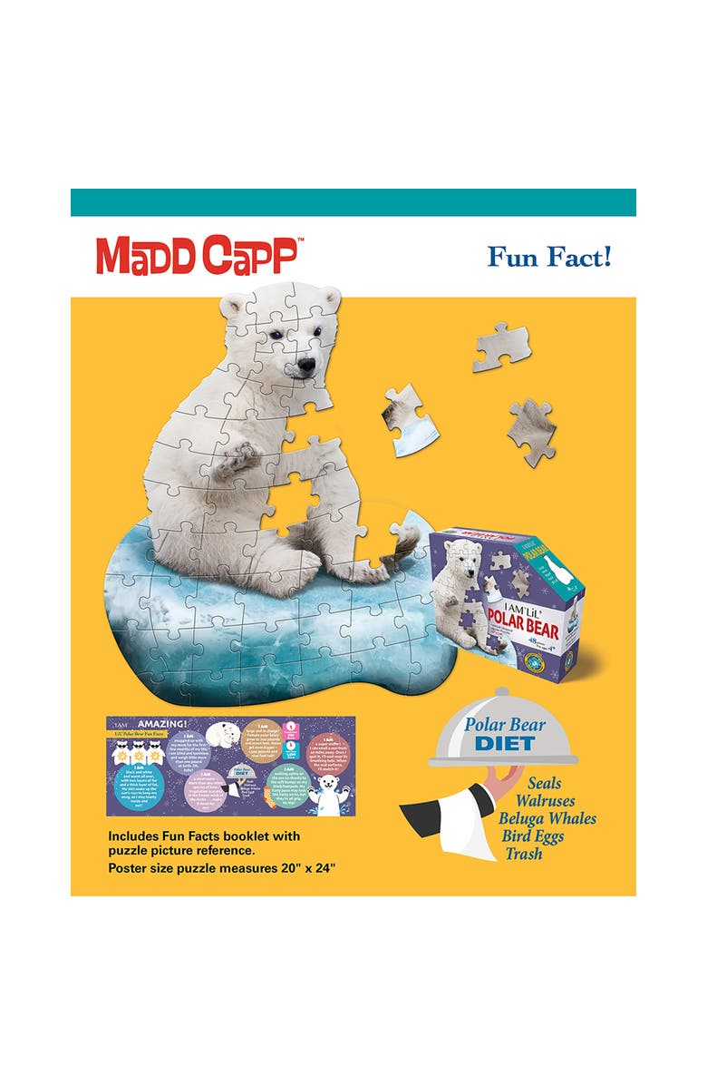 Madd Capp I Am Lil Polar Bear 48 piece Puzzle, Alternate, color, Multicolored