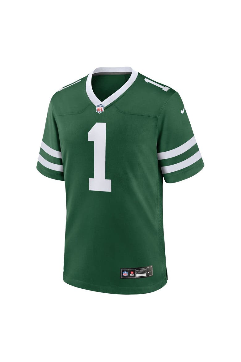 Men's Nike Ahmad Sauce Gardner Legacy Green New York Jets Game Jersey, Alternate, color, Green