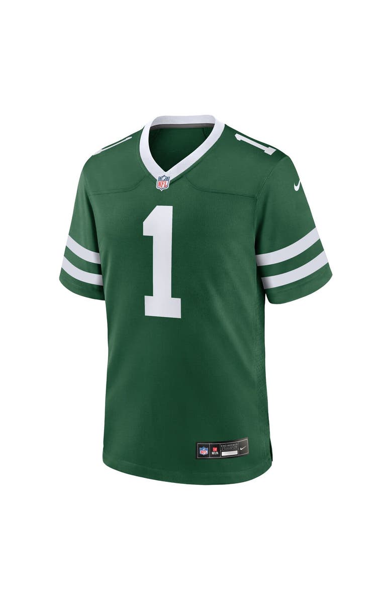 Nike Men's Nike Ahmad Sauce Gardner Legacy Green New York Jets Game Jersey, Alternate, color, Green
