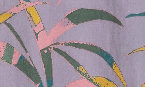 Billabong Frond Short Sleeve Cotton Button-up Shirt In Purple
