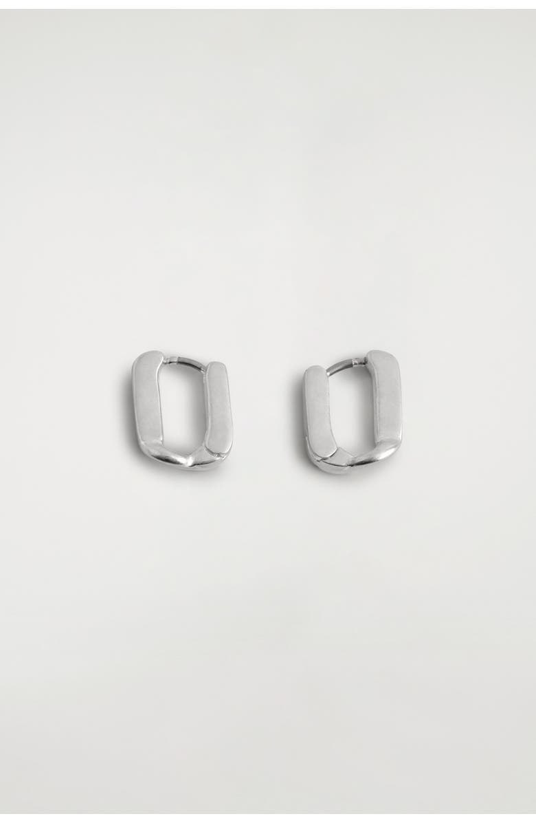 COS Link Hoop Earrings, Main, color, Silver