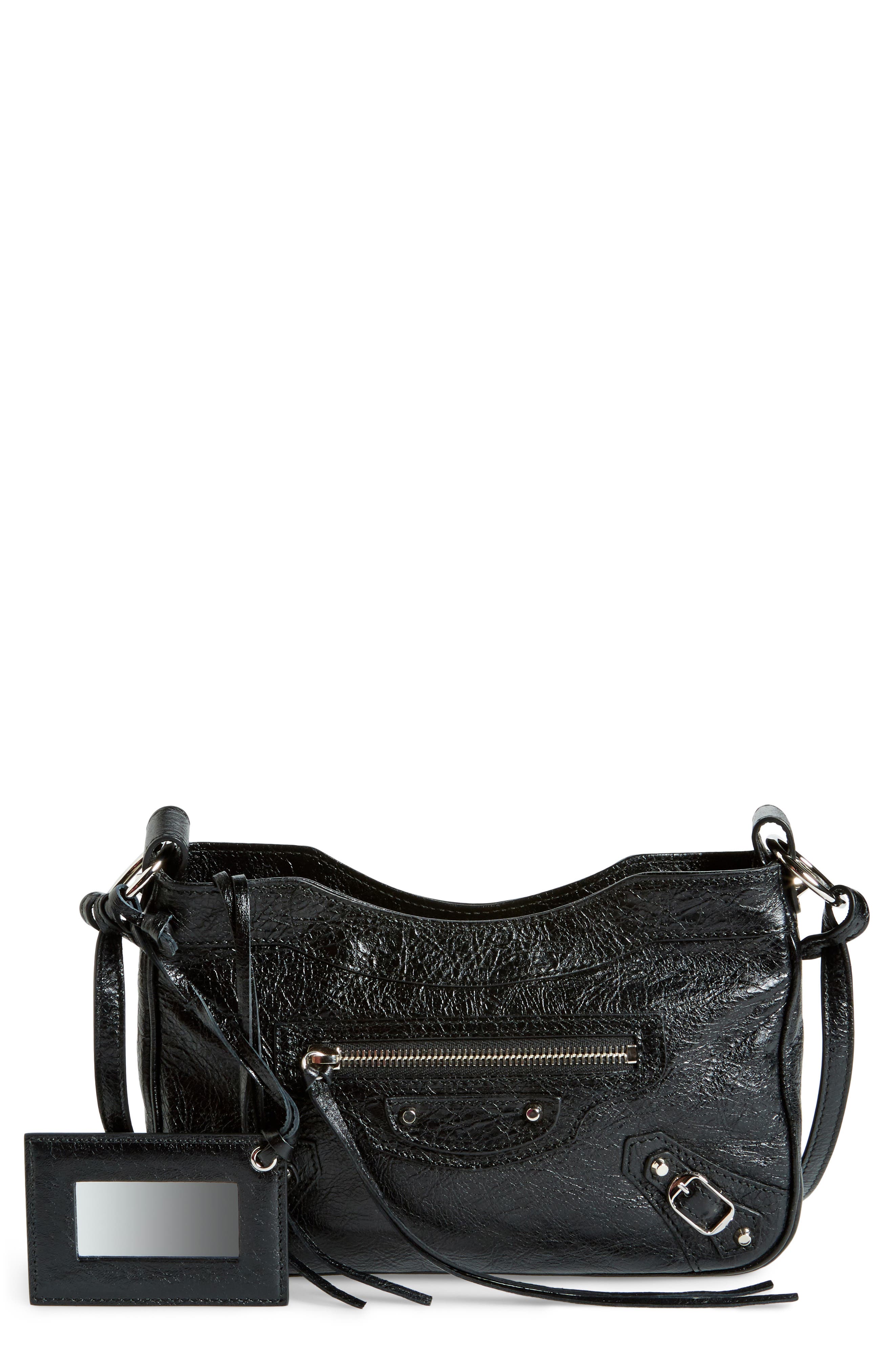 Balenciaga Hip Leather Crossbody Bag, Main, color, 