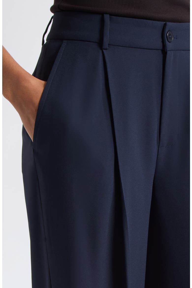 Double-Faced Georgette High Waist Wide Leg Pants, Alternate, color, LAUREN NAVY BLUE