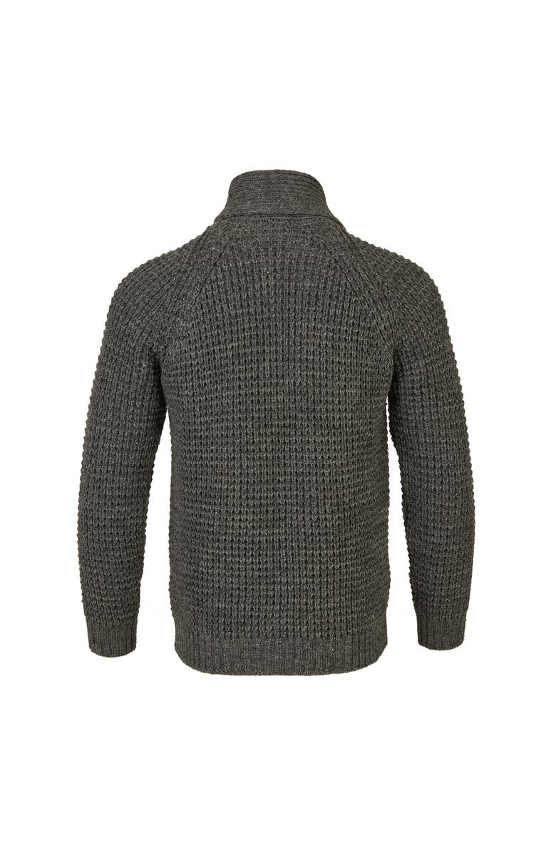 Celtic & Co. British Waffle Stitch Cardigan, Alternate, color, Derby Grey