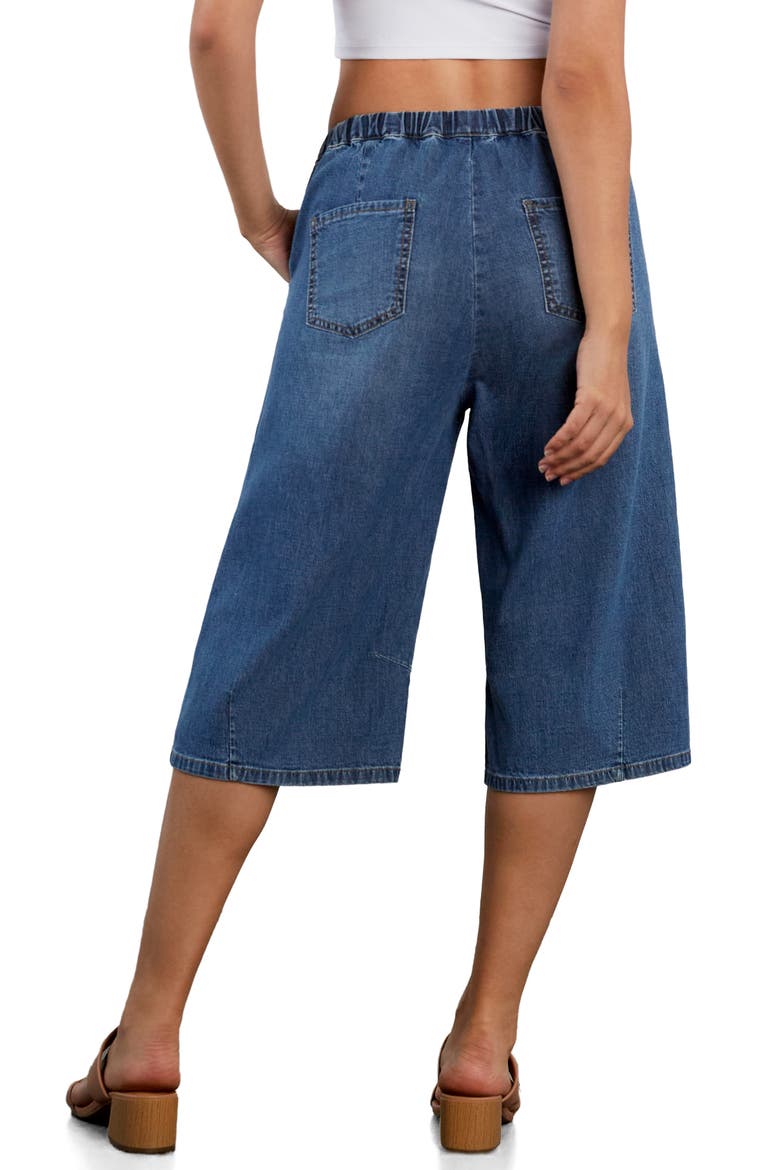 Relaxed Drawstring Denim Jorts, Alternate, color, NYC BLUE