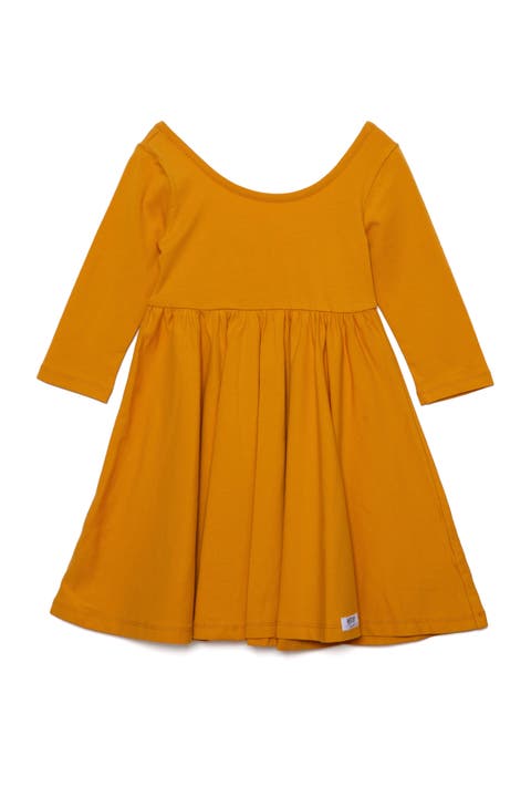Girls Solid Twirly Dress