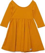 WORTHY THREADS Girls Solid Twirly Dress