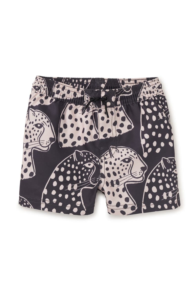 Mid-Length Swim Trunks, Alternate, color, Block Print Jaguar
