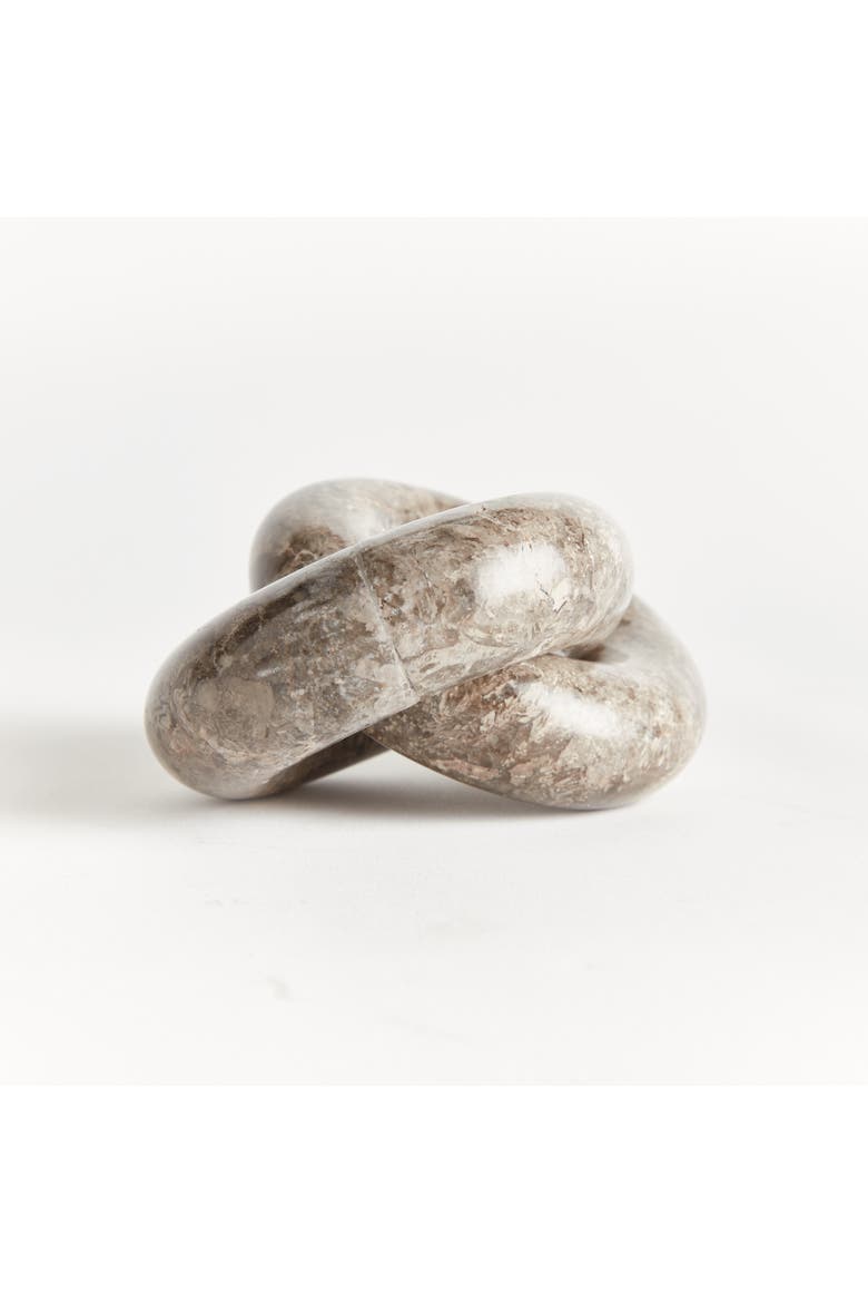 Linked Marble Rings Sculpture - Gray Marble Accent Decor, Alternate, color, Gray