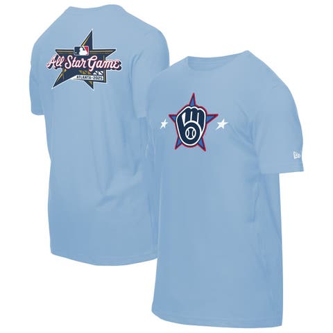 Men's New Era Light Blue Milwaukee Brewers 2025 MLB All-Star Game Workout T-Shirt