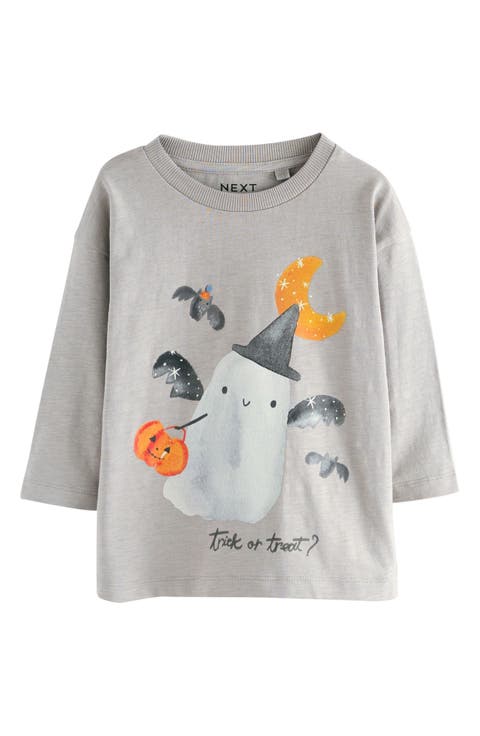 Kids' Halloween Long Sleeve Cotton Graphic T-Shirt (Baby, Toddler & Little Kid)