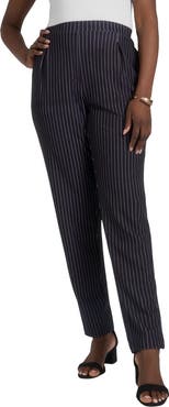 Jessica London Stretch Knit Crepe Straight Leg Pants