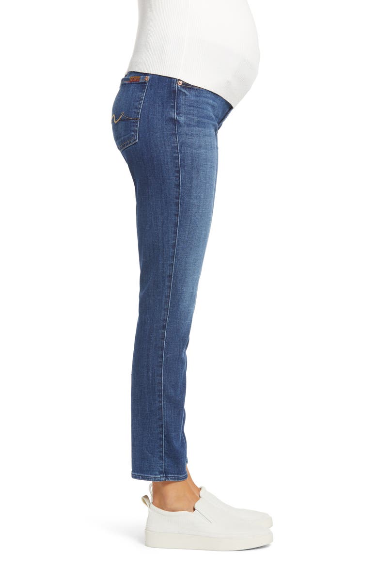 Seven Josefina Ankle Boyfriend Maternity Jeans, Alternate, color, BLUE