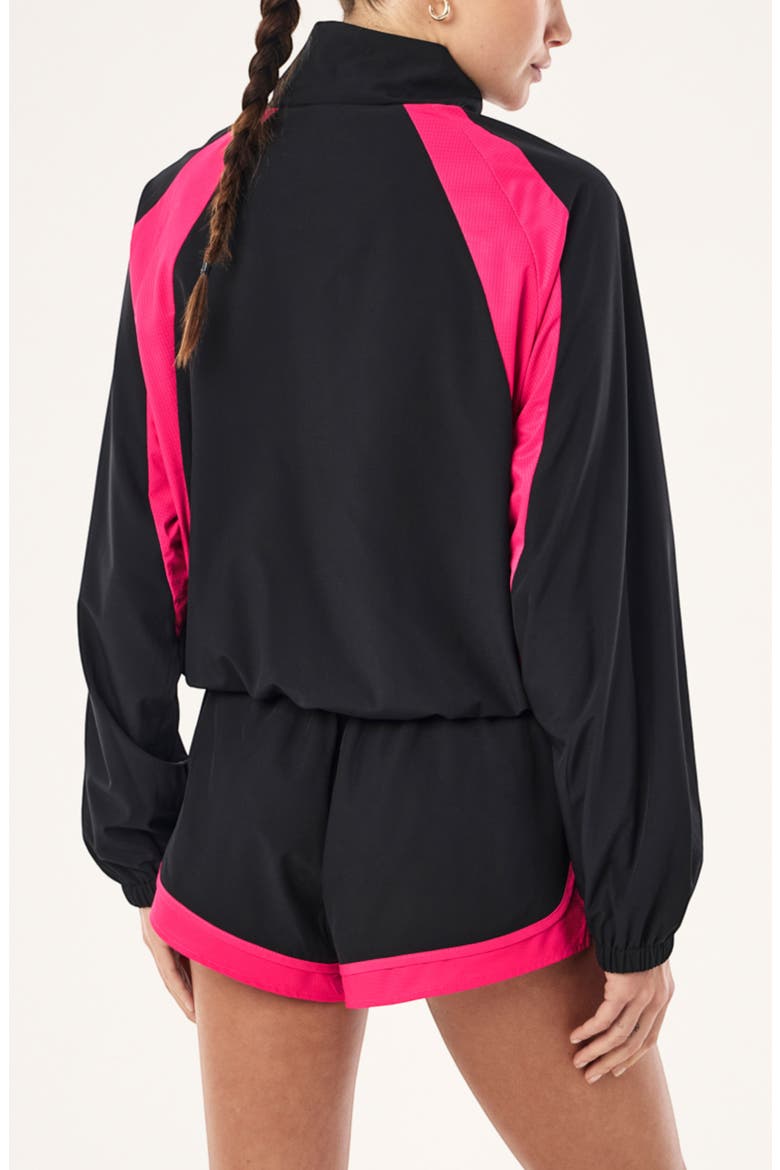 Stride Performance Jacket, Alternate, color, BLACK/ COSMO PINK