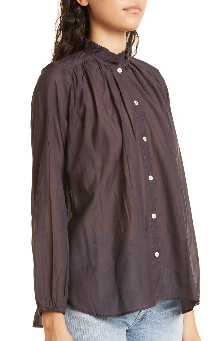 MILLE Francesca High Neck Cotton Blouse, Alternate, color, 